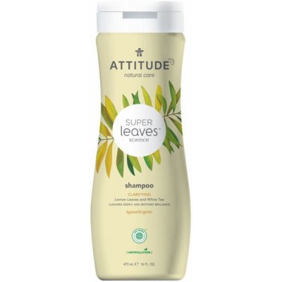 ATTITUDE Super leaves s detoxikačním účinkem přírodní šampon rozjasňující pro normální a mastné vlasy 473 ml