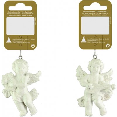 GEROMA Vánoční ozdoby andílci polyresin bílé různé druhy 5 x 7 cm, 1 ks – Hledejceny.cz