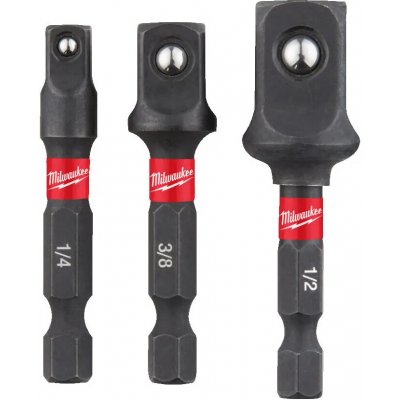 Milwaukee 4932479228 Rázové adaptéry 1/4" na 1/4 ÷ 1/2" Shockwave™ Impact Duty (Sada 3 ks) – Zboží Dáma