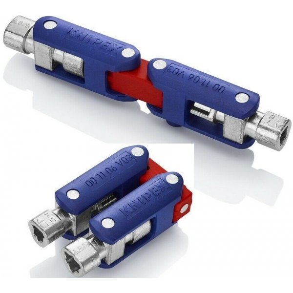 Klíč KNIPEX - Univerzální klíč na rozvodné skříně DoubleJoint KNIPEX, trojhran 7x9mm (001106V03)