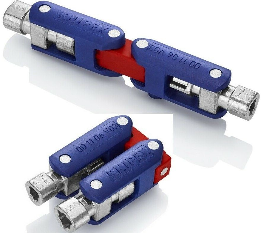 KNIPEX - Univerzální klíč na rozvodné skříně DoubleJoint KNIPEX, trojhran 7x9mm (001106V03)