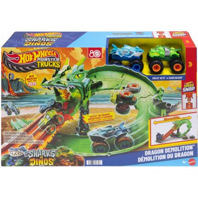 Hot Wheels Monster Trucks dráha Dračí zkáza JFR06 TV – Zbozi.Blesk.cz
