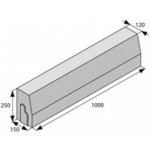 Best Mono II Obrubník 100 x 15 x 25 cm přírodní beton 1 ks – Sleviste.cz