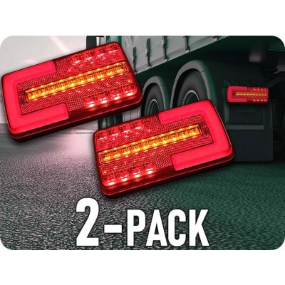 KAMAR LED zadní světlo 12/24V, 4 funkce/2-pack! [L2301] – Zboží Mobilmania