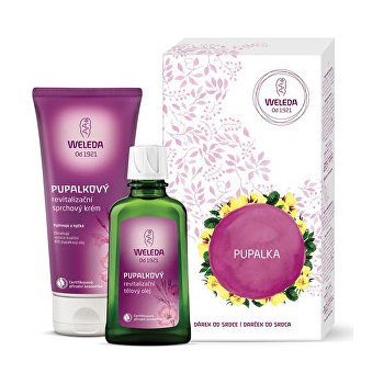 Weleda Pupalkový revitalizační sprchový krém 200 ml + Pupalkový revitalizační tělový olej 100 ml dárková sada