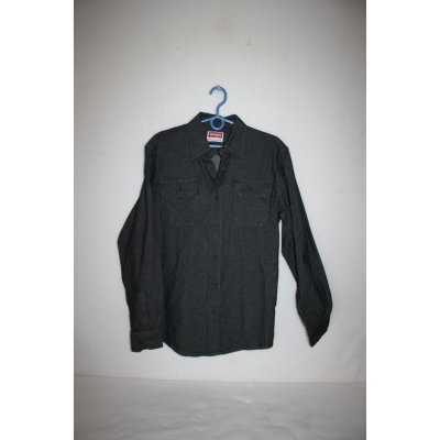 Wrangler košile pánská dlouhý rukáv Denim černá – Sleviste.cz