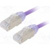 síťový kabel Panduit STP28X2MVL Patch, F/UTP,TX6A-28™, 6a, drát, Cu, LSZH, 2m, fialový