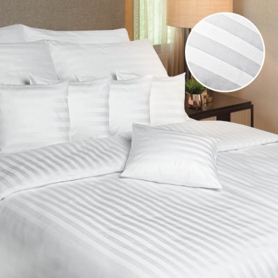 Dadka atlas grádl bílý proužek 2cm 70 x 90 cm – Sleviste.cz