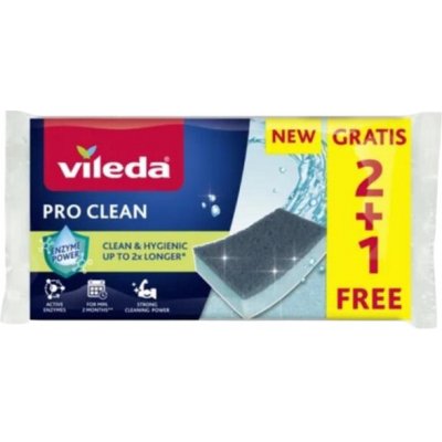 Vileda Pro Clean houba na nádobí, 2+1 ks – Zboží Dáma