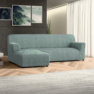 GA.I.CO bielastický potah na sedací soupravu s otomanem vlevo Costina mátový 170 - 300 cm – Hledejceny.cz