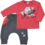 Koala 3-dílná bavlněná dětská souprava Birdy tmavé růžová – Zboží Dáma