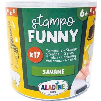 Aladine Dětská razítka Stampo Funny Safari