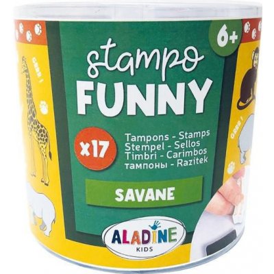 Aladine Dětská razítka Stampo Funny Safari – Zboží Mobilmania
