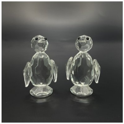 Skleněné figurky - Dvojce tučňáků – Zboží Mobilmania