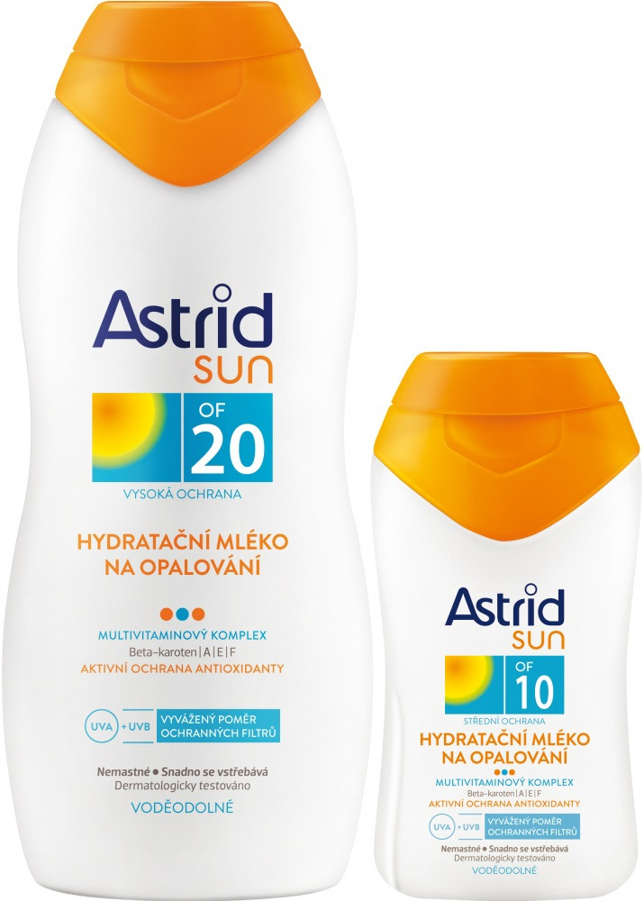 Astrid Sun hydratační mléko na opalování SPF20 200 ml + SPF10 100 ml dárková sada