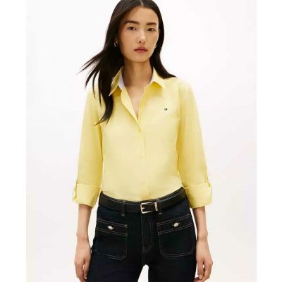 Tommy Hilfiger dámská košile Classic Poplin žlutá – Zboží Mobilmania