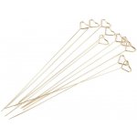 Kovový zápich / držák na foto, přání - hvězda, srdce Varianta: 1 zlatá srdce, Balení: 10 ks – Hledejceny.cz