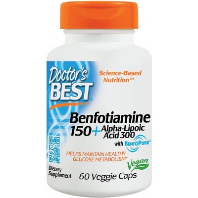 Doctor’s Best Benfotiamin 150 mg + Lipoic acid 300 mg 60 kapslí – Hledejceny.cz