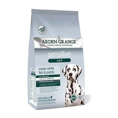 Arden Grange Adult Sensitive Grain Free Fresh Ocean White Fish & Potato 2 kg – Hledejceny.cz