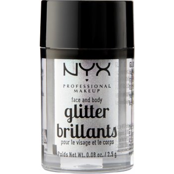 NYX Professional Makeup Glitter Goals třpytky na obličej i tělo 07 Ice 2.5 g