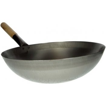 HS Wok pánev s dřevěnou rukojetí 38 cm