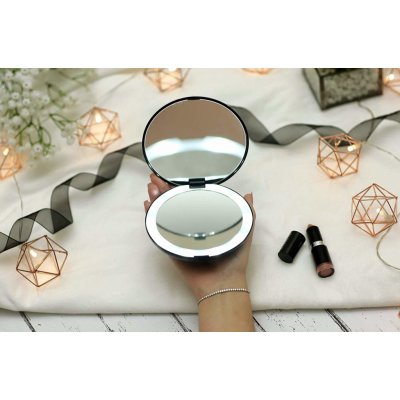 Iskay 464 kosmetické LED zrcátko černé – Zboží Dáma