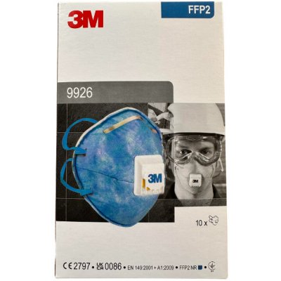 3M 9926 Filtrační polomaska FFP2 NR D pro svářeče s ventilkem – Zboží Mobilmania