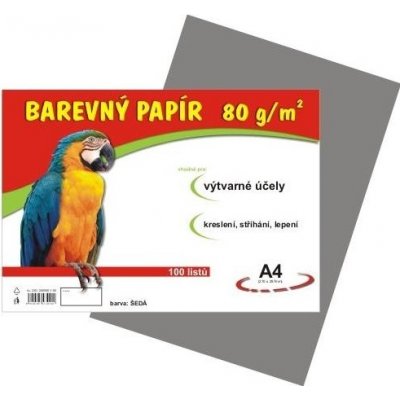 barevné papíry A4 80g 100ls šedé – Zboží Dáma
