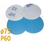 Brusný papír pro excentrickou brusku, zrnitost P60, Průměr: 75mm, 1 kus
