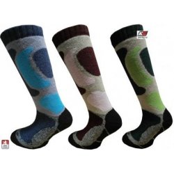 Dětské termopodkolenky barevné s vlnou Merino tyrkysové ponožky