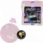 Teddies Deka Jednorožec svítící ve tmě plyš růžová – Zboží Dáma