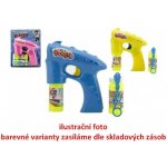 Pistole bublifuk plast 13cm na setrvačník asst 2 barvy na kartě – Zboží Mobilmania