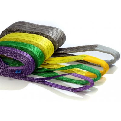 ROPES - CHAINS Zvedací popruhy s přehýbanými oky - B2 Nosnost popruhu: 3 000 kg, Pracovní délka: 10 m