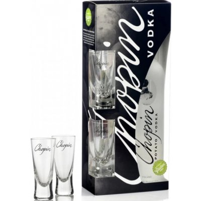 Chopin Potato 40% 0,7 l (dárkové balení 2 sklenice) – Zboží Dáma