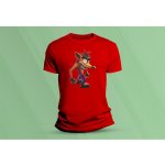 Sandratex dětské bavlněné tričko Crash Bandicoot. červená – Zboží Mobilmania