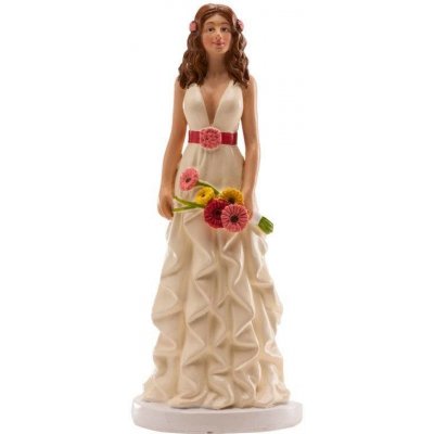 Svatební figurka na dort 16cm ona v romantických šatech - Dekora – Zboží Mobilmania