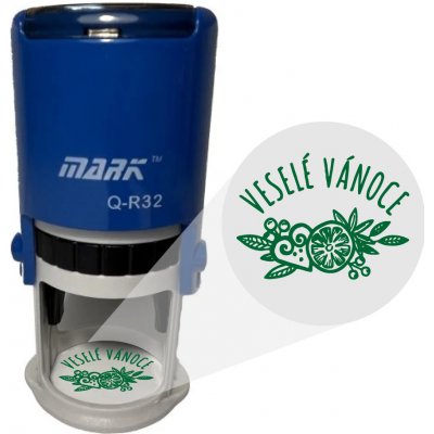Mark Samonamáčecí razítko Veselé Vánoce 006 bez barvy 40mm – Sleviste.cz