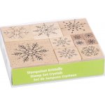 Heyda Sněhové vločky gumová razítka na dřevě sada 11ks – Hledejceny.cz