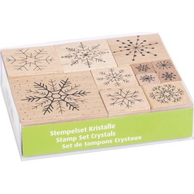Heyda Sněhové vločky gumová razítka na dřevě sada 11ks – Hledejceny.cz