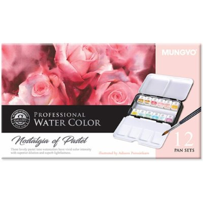 Akvarelové barvy Mungyo Gallery Professional pastelové 12 barev – Hledejceny.cz