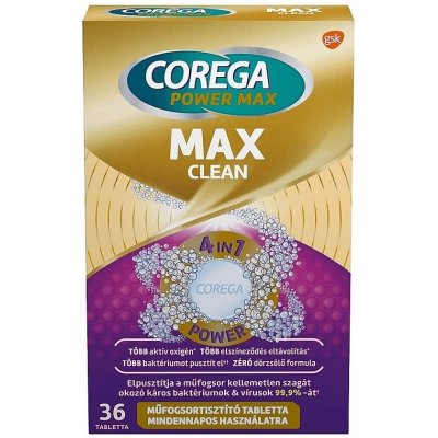 Corega Power Max Max Čistota čisticí tablety 36 ks – Zboží Dáma