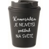 Termosky Giftela KAMARÁDKA JE NEJVĚTŠÍ POKLAD NA SVĚTĚ černý termohrnek 300 ml