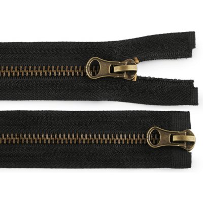Stoklasa Zip staromosazný No 5 dělitelný 2 jezdce / dvoucestný 80 cm Balení: 1 ks, Varianta: černá černá – Hledejceny.cz