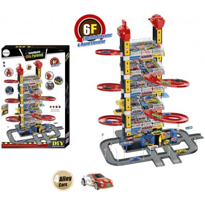 Mamido Šestipatrové parkoviště se silnicí a autíčky XXL s elektrickým výtahem – Sleviste.cz