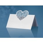 PartyDeco Jmenovka na stůl s vyřezáváným srdíčkem 10 ks – Zboží Dáma