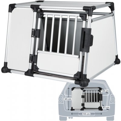 Trixie Transportní klec hliníkový rám pevné panely 93 x 65 x 81 cm – Zboží Mobilmania