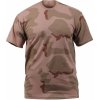 Army a lovecké tričko a košile Tričko Rothco 3-Col Desert maskování