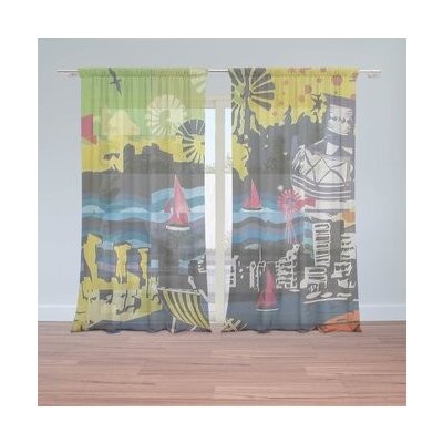 Sablio Záclony Malba: 2ks 150x250cm – Hledejceny.cz