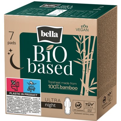 Bella Bio Based Night Ultratenké hygienické vložky s křidélky noční 7 ks – Zboží Dáma