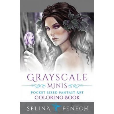 Grayscale Minis - Pocket Sized Fantasy Art Coloring Book